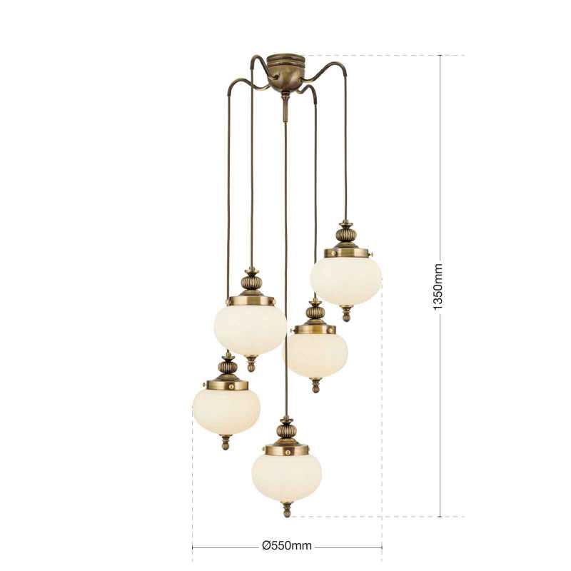 antiker Messing- Kronleuchter