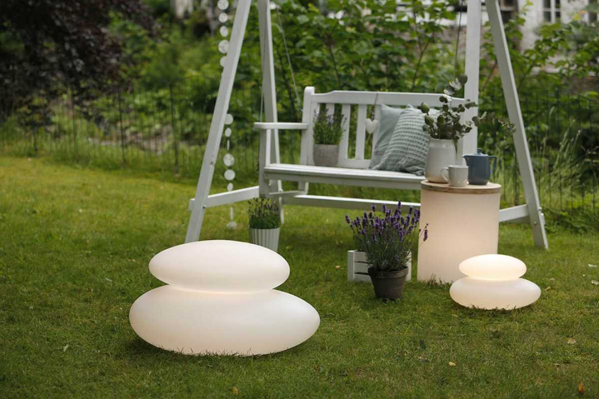 große Deko-Steinleuchte