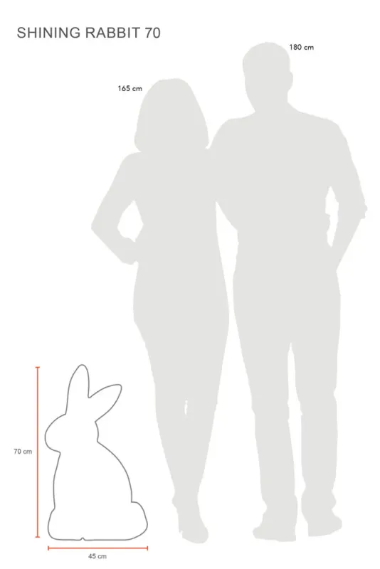 Gastro Osterhase gelb 70cm