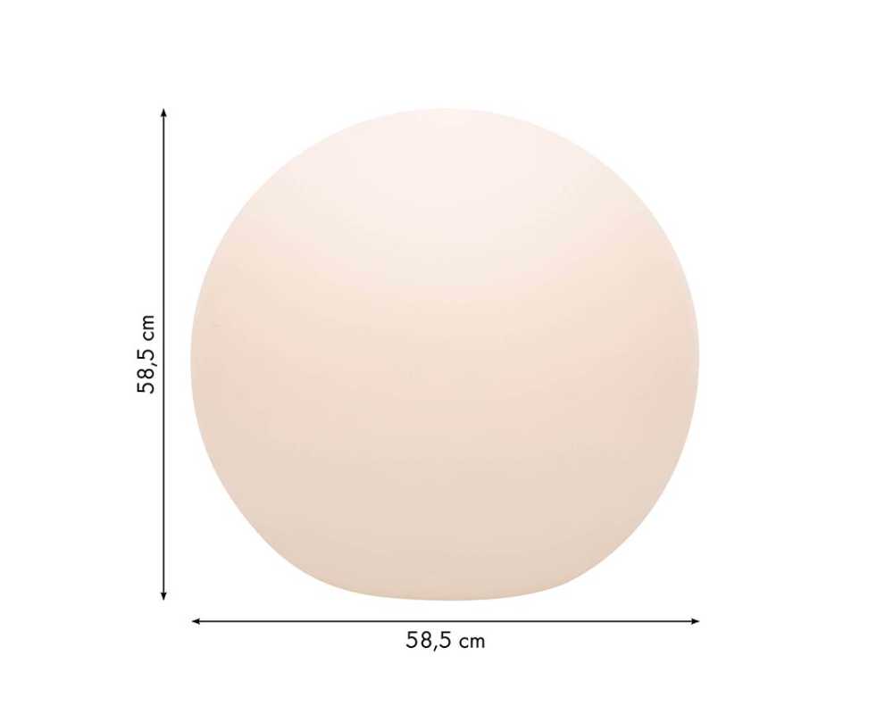 weiße Solar-Kugelleuchte