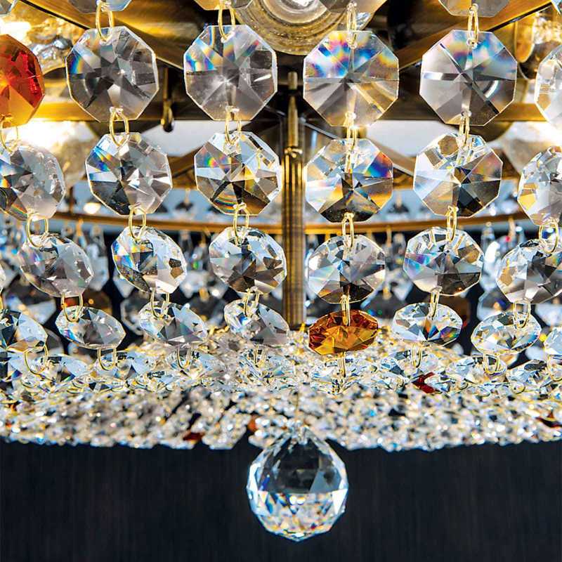 Kristall-Deckenleuchte antik