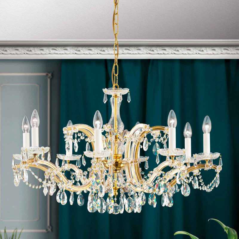 Kristall-Kronleuchter 8-flammig