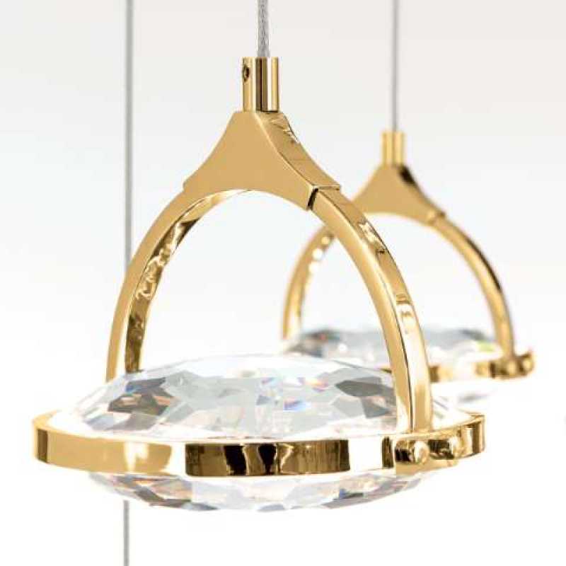 Kristall Pendelleuchte Gold