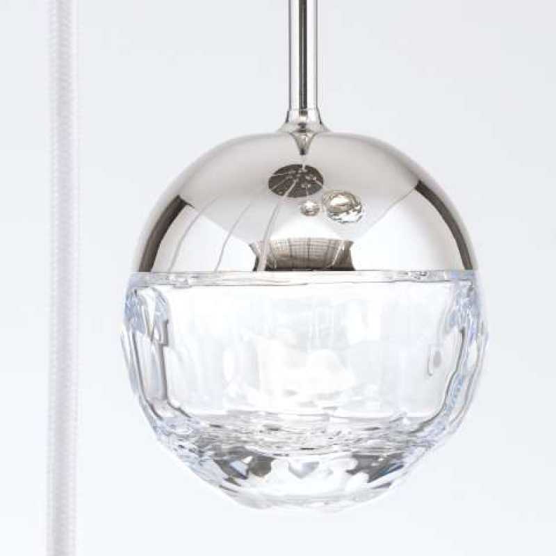 Pendelleuchte mit Kristallkugeln