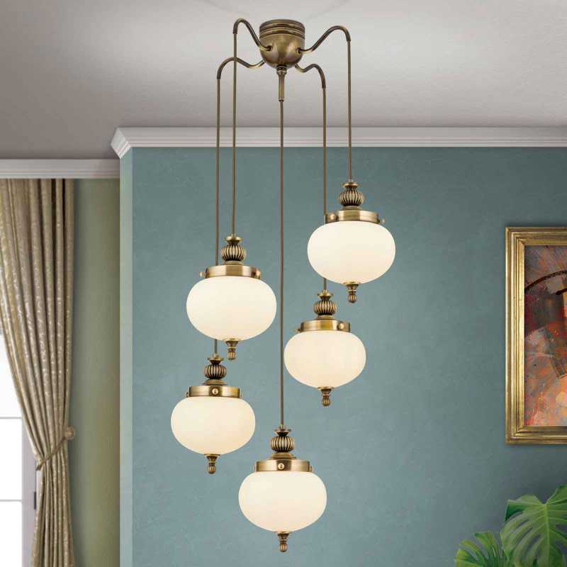 antiker Messing- Kronleuchter