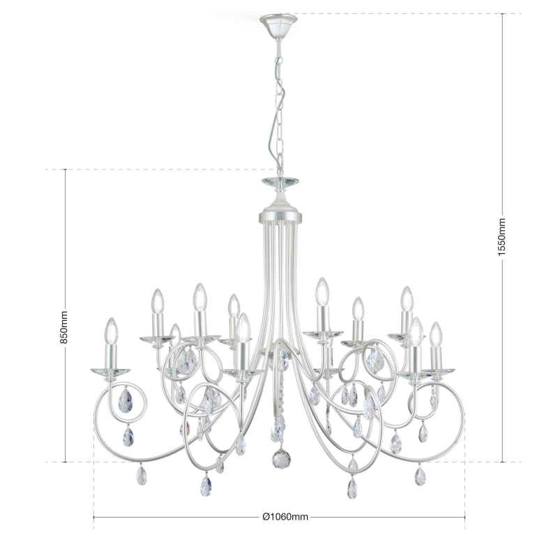 klassischer Kronleuchter silber