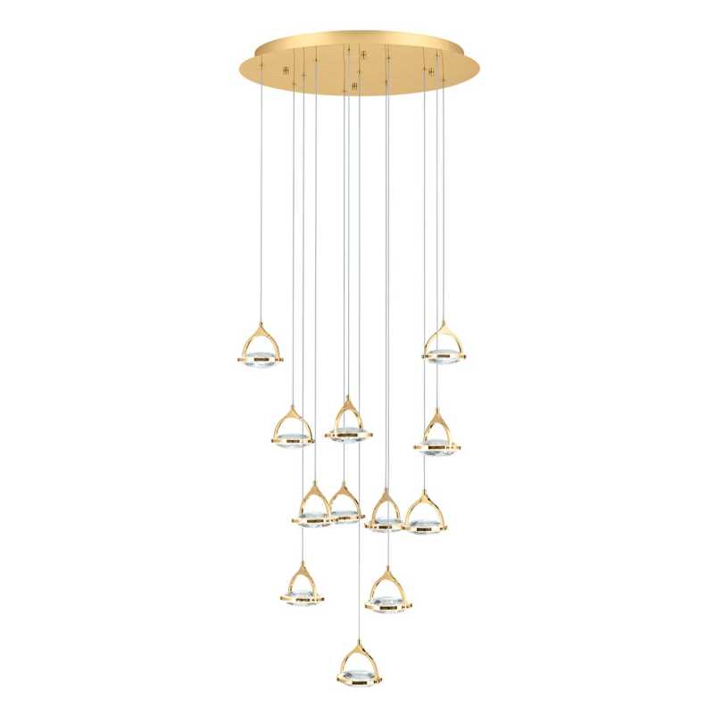 Kristall Pendelleuchte Gold