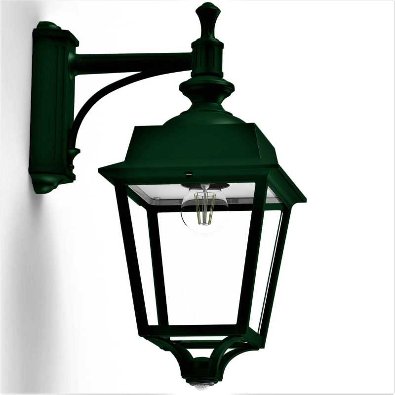 Wandlaterne 'New Orleans' 1-flammig – Schwarz-Gold, IP44, Für E27 Birnen, 50x22x27 Cm