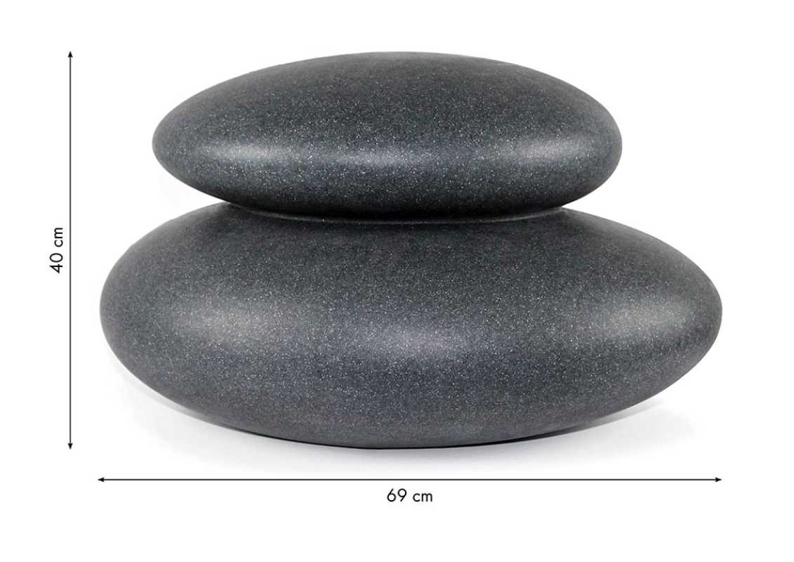 Solarleuchte Steinoptik anthrazit