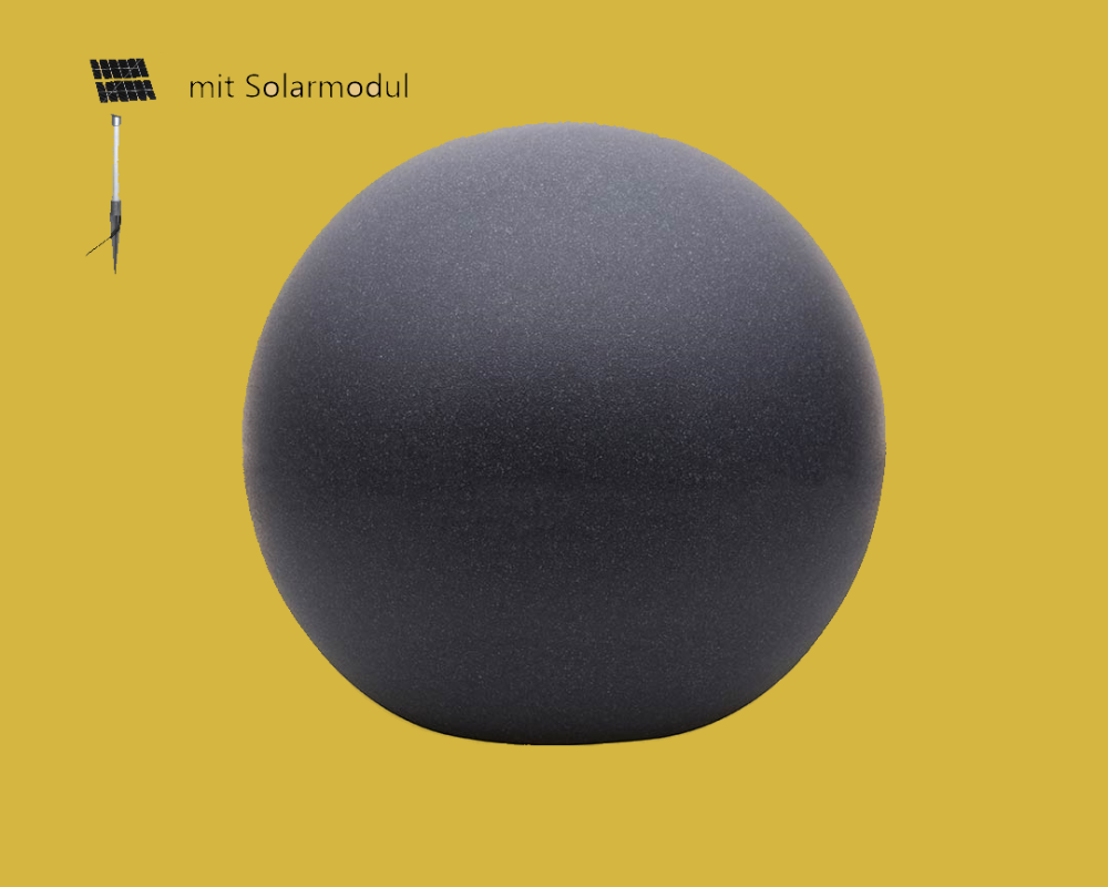 Kugelleuchte mit Solar anthrazit