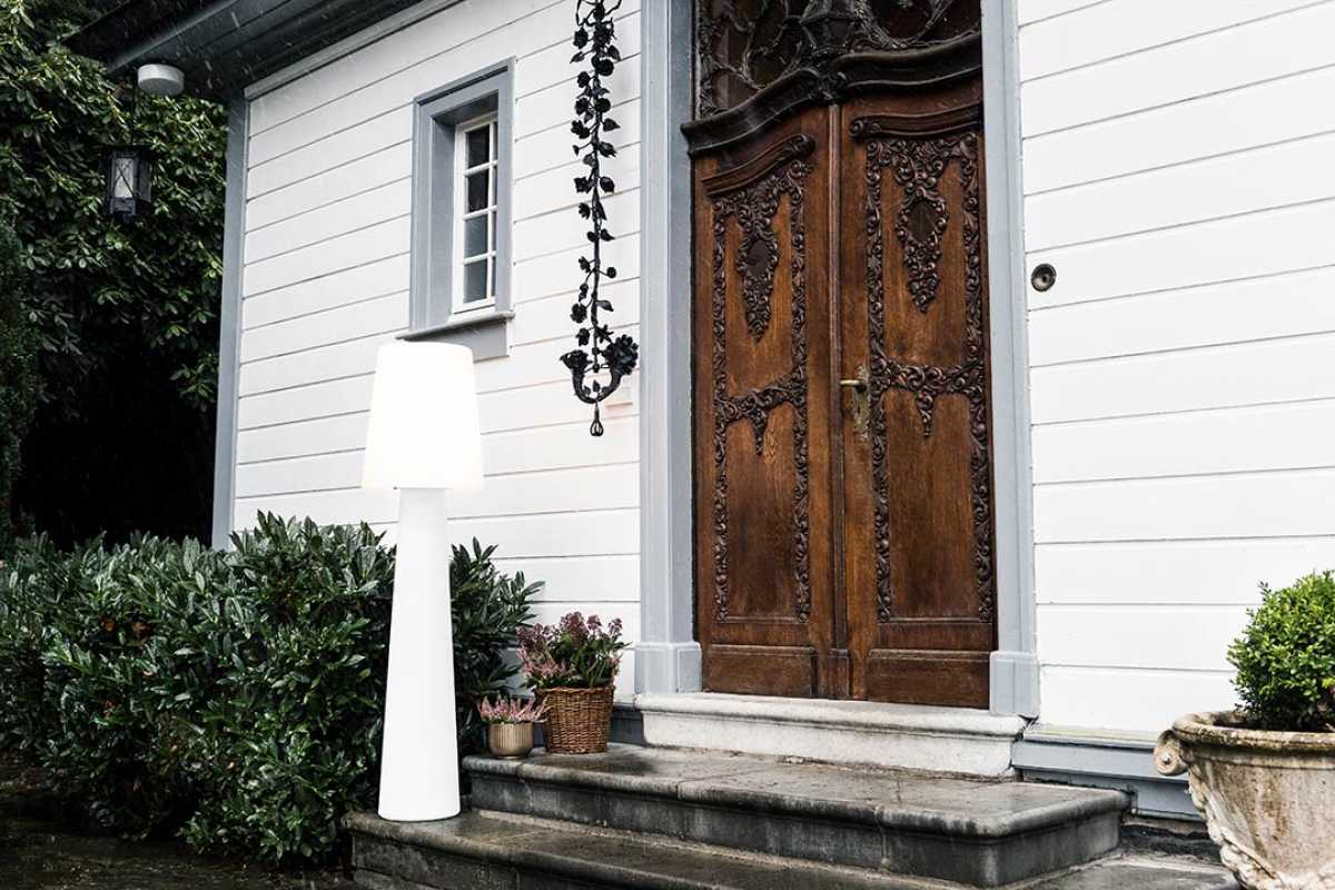 Außen-Stehleuchte weiß