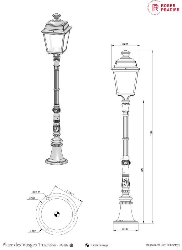 grüne Aussenleuchte 130cm
