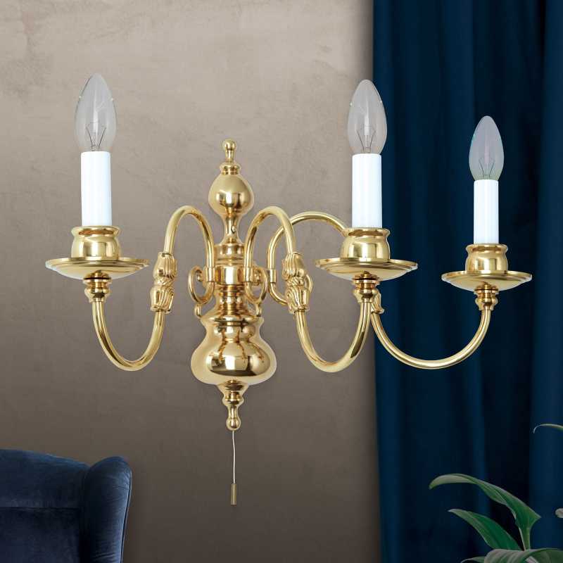 klassische Wandleuchte 3-flammig