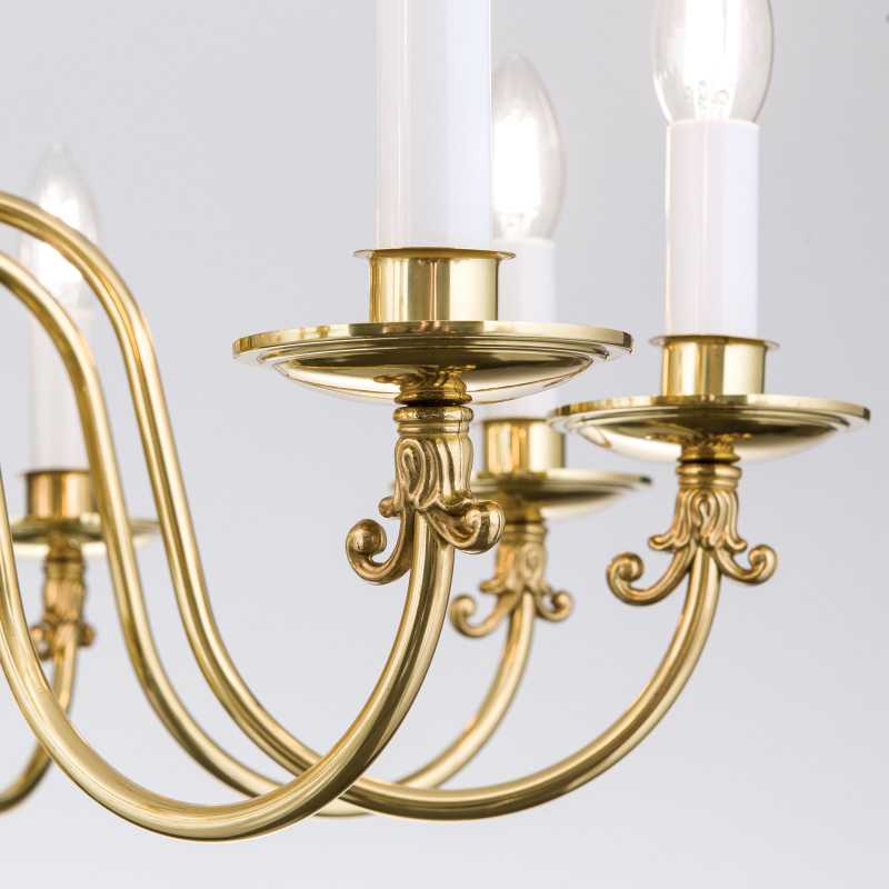 Messing- Kronleuchter 10-flammig