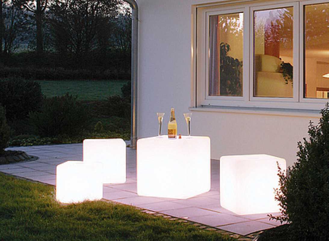 Terrassenbeleuchtung LED-Würfel