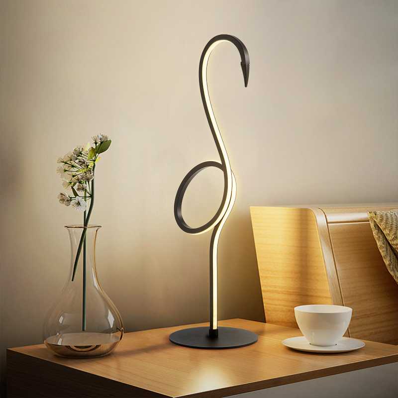 moderne LED-Tischlampe Flamingo