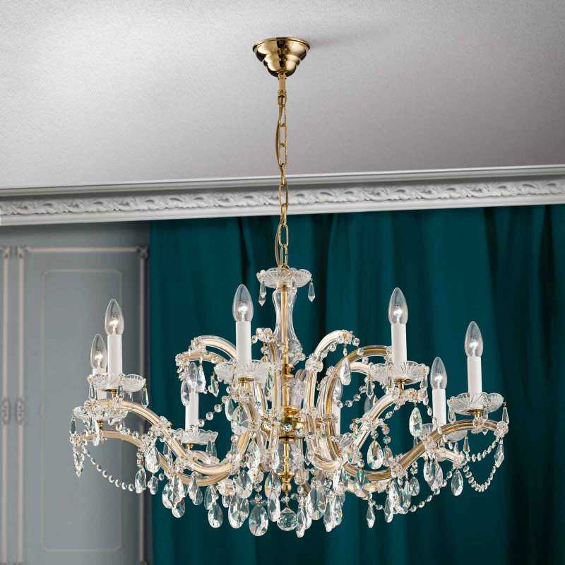 Kristall-Kronleuchter 8-flammig