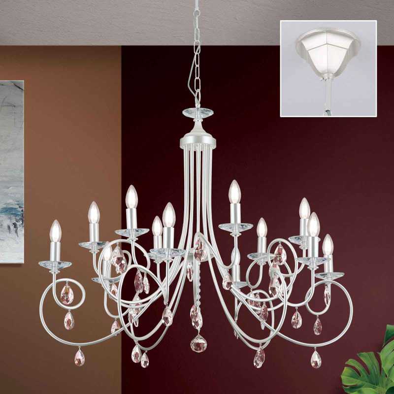 klassischer Kronleuchter silber