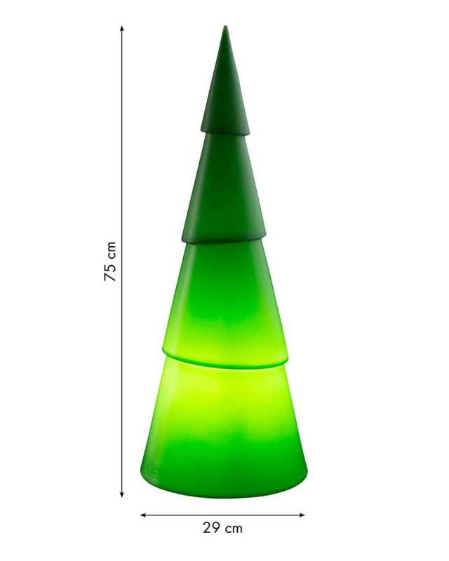 grüne Solarleuchte 3D-Baum