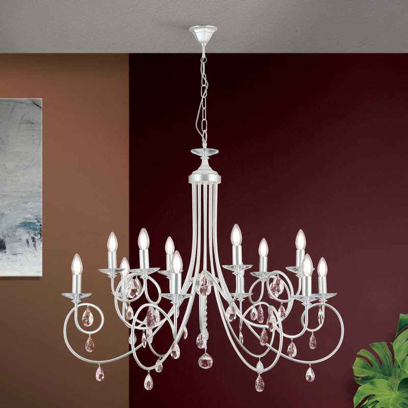 klassischer Kronleuchter silber