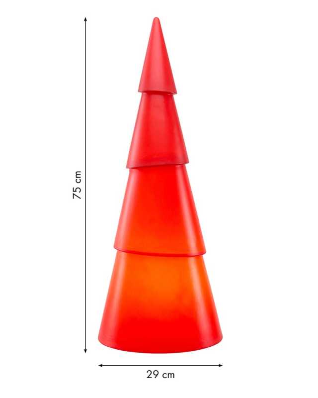 rote Aussenleuchte Design-Baum 75cm